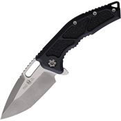 Heretic 0095A Medusa Battleworn Tanto Black Handles