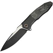 We 230911 Archeozoic Two-Tone Interframe Lock Knife Black/Carbon Fiber Handles