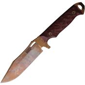 Dawson 83434 Arizona Copper Marauder Fixed Blade Knife Red/Black Handles