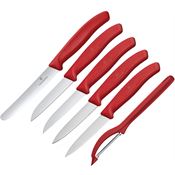 Swiss Army 671116G Swiss Classic Knife Set Red Handles