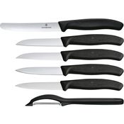 Swiss Army 671136G Swiss Classic Knife Set Black Handles