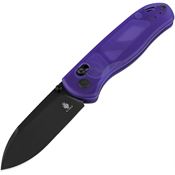 Kizer 3619A5 Drop Bear Black Clutch Lock Knife Blue Handles