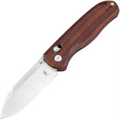 Kizer 3619A6 Drop Bear Clutch Lock Knife Rosewood Handles