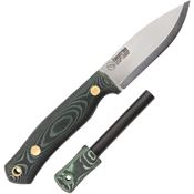 Casstrom 12827 No 8 Swedish Forest Fixed Blade Knife Green Micarta Handles