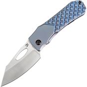 Kansept 1058B6 Loki Framelock Knife Blue Frag Handles