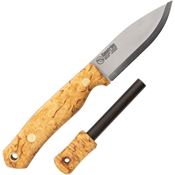 Casstrom 12828 No 8 Swedish Forest Fixed Blade Knife Curly Birch Handles