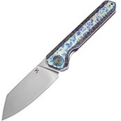 Kansept 1028A5 Bulldozer Stonewash Framelock Knife Lightning Handles