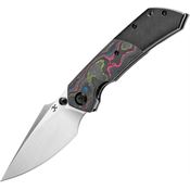 Kansept 1034S1 Fenrir Linerlock Knife Black/Camo Carbon Handles