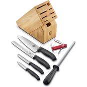 Swiss Army 676007X2 Swiss Classic Knife Block Set Black Handles