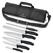 Swiss Army 740127X1 Swiss Classic Knife BBQ Set 7PC Black Handles