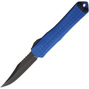 Heretic 022BF6ABLU Auto Manticore S Black Bowie OTF Knife Blue Handles