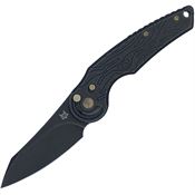 Fox 555TIBR Jupiter Black Stonewash Radius Lock Knife Black Handles