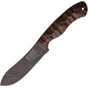 ESEE JG5BM JG5 Black Stonewash Carbon Steel Fixed Blade Knife Brown Handles