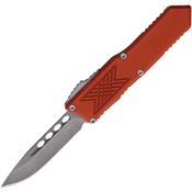 Guardian Tactical 124511BO Auto GTX025 Stonewash Drop Point OTF Knife Orange Handles