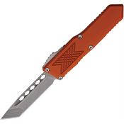 Guardian Tactical 124521BO Auto GTX025 Stonewash Tanto OTF Knife Orange Handles