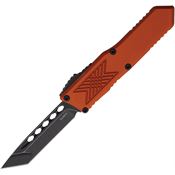 Guardian Tactical 124621BO Auto GTX025 Black Stonewash Tanto OTF Knife Orange Handles