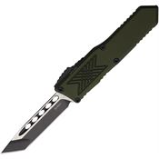 Guardian Tactical 128221 Auto GTX025 Two-Tone Tanto OTF Knife OD Green Handles