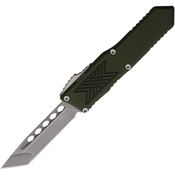 Guardian Tactical 128521 Auto GTX025 Stonewash Tanto OTF Knife OD Green Handles