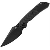 Kansept 1034A4 Fenrir Black Linerlock Knife Black/Carbon Fiber Handles