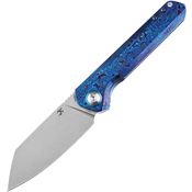 Kansept 1028A3 Bulldozer Stonewash Framelock Knife Timascus Handles