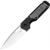 Kizer 3634SA3 Mini Militaw Satin Framelock Knife Black Handles