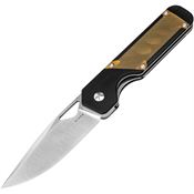 Kizer 3634C1 Militaw Stonewash Framelock Knife Black/PEI Handles