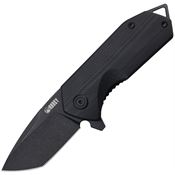 Kubey 203J EDC Black D2 Linerlock Knife Black G10 Handles