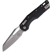 Microtech 16952 MSI 30th Anniversary Apocalyptic Sheepsfoot Ram Lok Knife Black Tri-Grip Handles