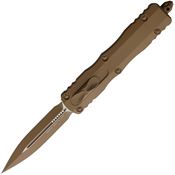 Microtech 2271CTA Auto Dirac Delta Double Edge Dagger OTF Knife Tan Handles