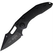 Microtech 1691AP Auto Stitch Apocalyptic Single Edge Button Lock Knife Black Handles