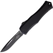 Microtech 17051T Auto Hera II Two-Tone Recurve OTF Knife Black Handles