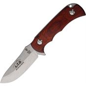 Muela 98492 ATB-9R Stonewash Fixed Blade Knife Brown Wood Handles