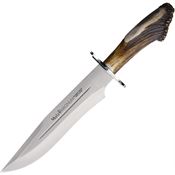 Muela 93282 Magnum Bowie Fixed Blade Knife Crown Stag Handles