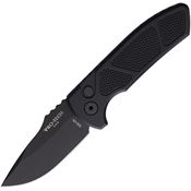 Pro Tech LG407 Auto SBR Black Button Lock Knife Black Handles