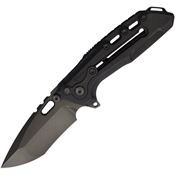 Reate 164 T1000-V2 Button Tanto Framelock Knife Black Handles