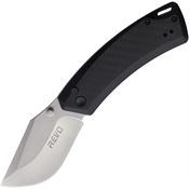 Revo CNYNBLK Canyon Stonewash Button Lock Knife Black Handles