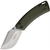 Revo CNYNGRN Canyon Stonewash Button Lock Knife OD Green Handles