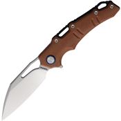 Rough Rider 2611 Satin D2 Linerlock Knife Brown Micarta Handles