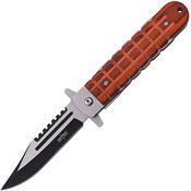 S-TEC 271282 Assist Open Two-Tone Linerlock Knife Brown Wood Handles