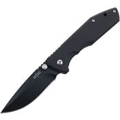 S-TEC S019 Assist Open Black Linerlock Knife Black Handles