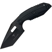 Takumitak 3S06 Muted Black Tanto Fixed Blade Knife Black Handles