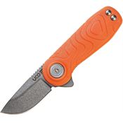 UCO 00581 Tinkham Stonewash D2 Linerlock Knife Orange Handles