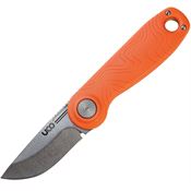 UCO 00575 Ingalls Stonewash D2 Slip Joint Knife Orange Handles