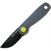 UCO 00585 Ingalls Black D2 Switch Lock Knife Gray Handles