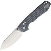 Vosteed A0537 Raccoon Satin Crossbar Lock Knife Gray Handles