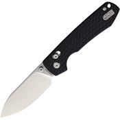 Vosteed A0538 Raccoon Satin Crossbar Lock Knife Black Handles