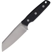 Vosteed D0103 Mink Stonewash Fixed Blade Knife Black Handles