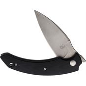 Bastinelli 261 Honos Stonewah Linerlock Knife Black G-10 Handles