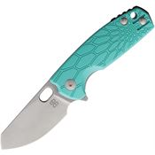 Brighten 608TEA Baby Core Stonewashed Linerlock Knife Teal Handles