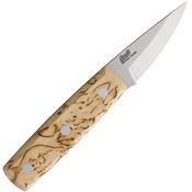 Brisa 423 Crafter 70 Fixed Blade Knife Curly Birch Handles